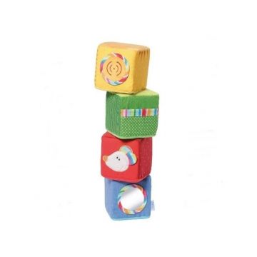 Brevi Soft Toys - Jucarii set de cuburi, Multicolor