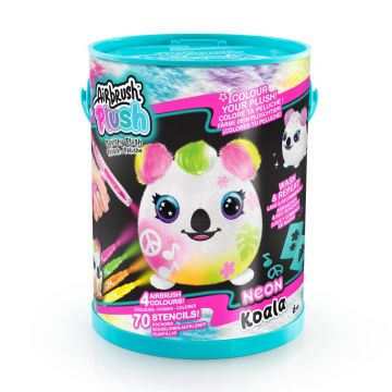 Jucarie de plus de colorat, Airbrush Plush, Neon, Koala, S2