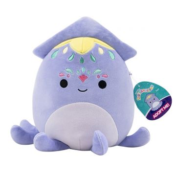 Jucarie de plus Squishmallows, Adopt Me, Squid, 20 cm